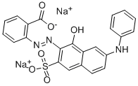 structure of CAS# 6369-32-0, Acid Anthracene Brown Pg;Disodium 2-[(N'e)-N'-[1-Oxo-7-(Phenylamino)-3-Sulfonato-2-Naphthylidene]Hydrazino]Benzoate;Disodium 2-[(N'e)-N'-[1-Keto-7-(Phenylamino)-3-Sulfonato-2-Naphthylidene]Hydrazino]Benzoate;Disodium 2-[(2E)-2-[1-Oxo-7-(Phenylamino)-3-Sulfonato-Naphthalen-2-Ylidene]Hydrazinyl]Benzoate