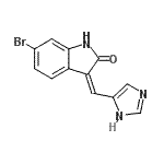CAS 登录号：638563-57-2， (3Z)-6-溴-3-(1H-咪唑-5-基亚甲基)-1,3-二氢-2H-吲哚-2-酮
