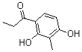 structure of CAS# 63876-46-0, 1-(2,4-Dihydroxy-3-Methylphenyl)-1-Propanone;1-(2,4-Dihydroxy-3-Methyl-Phenyl)Propan-1-One;1-(2,4-Dihydroxy-3-Methylphenyl)-1-Propanone;St5405190