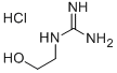 structure of CAS# 63885-25-6, N-(2-Hydroxyethyl)Guanidinehydrochloride;(N'-(2-Hydroxyethyl)Carbamimidoyl)Ammonium Chloride;[Amino-(2-Hydroxyethylimino)Methyl]Ammonium Chloride;2-Guanidinoethanol