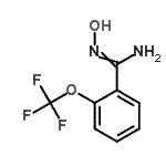 structure of CAS# 63968-84-3, N'-Hydroxy-2-(trifluoromethoxy)benzenecarboximidamide;(hydroxyimino)[2-(trifluoromethoxy)phenyl]methylamine;2-(trifluoromethoxy)benzamidoxime;N-Hydroxy-2-(trifluoromethoxy)benzenecarboximidamide