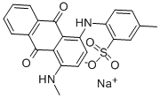 structure of CAS# 6408-51-1, Alizarin Astrol;5-Methyl-2-[(4-Methylamino-9,10-Dioxo-1-Anthryl)Amino]Benzenesulfonic Acid;Sodium;2-[(9,10-Diketo-4-Methylamino-1-Anthryl)Amino]-5-Methyl-Benzenesulfonic Acid;Sodium;5-Methyl-2-[(4-Methylamino-9,10-Dioxo-Anthracen-1-Yl)Amino]Benzenesulfonic Acid;Sodium