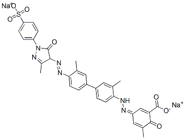 CAS#: 6420-04-8， Disodium (3Z)-5-Methyl-3-[[2-Methyl-4-[3-Methyl-4-[[3-Methyl-5-Oxo-1-(4-Sulfonatophenyl)-4H-Pyrazol-4-Yl]Diazenyl]Phenyl]Phenyl]Hydrazinylidene]-6-Oxo-Cyclohexa-1,4-Diene-1-Carboxylate