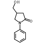 结构式 CAS# 64320-90-7, 4-(羟基甲基)-1-苯基-2-吡咯烷酮