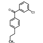 结构式 CAS# 64358-13-0, (3-氯苯基)(4-丙基苯基)甲酮