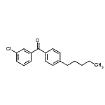 structure of CAS# 64358-14-1, (3-Chlorophenyl)(4-pentylphenyl)methanone;3-Chloro-4'-n-pentylbenzophenone