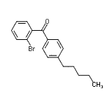 结构式 CAS# 64358-18-5, (2-溴苯基)(4-戊基苯基)甲酮