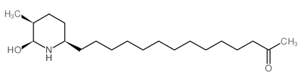 CAS 登录号：64384-95-8， 14-[(2R,5S,6S)-6-羟基-5-甲基哌啶-2-基]十四烷-2-酮