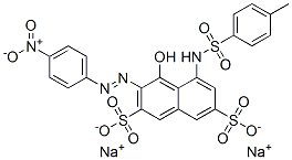 CAS 登录号：6441-94-7， 4-羟基-3-[(4-硝基苯基)偶氮]-5-[[(对甲苯基)磺酰基]氨基]萘-2,7-二磺酸二钠