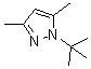 structure of CAS# 647824-46-2, 3,5-Dimethyl-1-(2-methyl-2-propanyl)-1H-pyrazole;1-(tert-butyl)-3,5-dimethyl-1H-pyrazole;1-(tert-butyl)-3,5-dimethylpyrazole;1-tert-butyl-3,5-dimethyl-1H-pyrazole