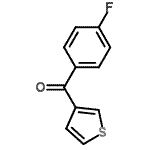structure of CAS# 64844-96-8, (4-Fluorophenyl)(3-thienyl)methanone;3-(4-Fluorobenzoyl)thiophene