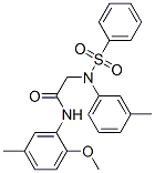 CAS#: 6486-53-9， 2-[Benzenesulfonyl-(3-Methylphenyl)Amino]-N-(2-Methoxy-5-Methyl-Phenyl)Acetamide