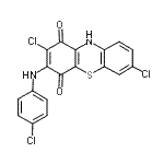 CAS 登录号：6486-68-6， 2,7-二氯-3-[(4-氯苯基)氨基]-1H-吩噻嗪-1,4(10H)-二酮