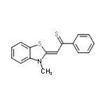 CAS 登录号：64978-76-3， (2Z)-2-(3-甲基-1,3-苯并噻唑-2(3H)-亚基)-1-苯基乙烷硫酮