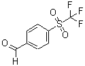 structure of CAS# 650-89-5, 4-(Trifluoromethylsulfonyl)Benzaldehyde;P-[(Trifluoromethyl)Sulfonyl]Benzaldehyde;4-(TRIFLUOROMETHYLSULFONYL)BENZALDEHYDE