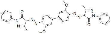 CAS#: 6505-29-9， 4,4'-[(3,3'-Dimethoxy[1,1'-Biphenyl]-4,4'-Diyl)Bis(Azo)]Bis[2,4-Dihydro-5-Methyl-2-Phenyl-3H-Pyrazol-3-One]