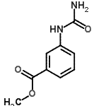structure of CAS# 65081-75-6, Methyl 3-(carbamoylamino)benzoate;METHYL3-[(AMINOCARBONYL)AMINO]BENZOATE;MFCD00219842;ZINC00170854