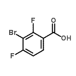 结构式 CAS# 651026-98-1, 3-溴-2,4-二氟苯甲酸