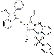 CAS#: 65121-84-8， 1,3-Diallyl-2-[2-(1-Methoxy-2-Phenyl-1H-Indol-3-Yl)Vinyl]-1H-Imidazo[4,5-b]Quinoxalinium Toluene-p-Sulphonate