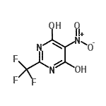 结构式 CAS# 652-62-0, 5-硝基-2-(三氟甲基)-4,6-嘧啶二醇