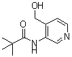 structure of CAS# 653584-64-6, N-[4-(Hydroxymethyl)-3-pyridinyl]-2,2-dimethylpropanamide;N-(4-(hydroxymethyl)pyridin-3-yl)pivalamide;N-(4-Hydroxymethylpyridin-3-yl)-2,2-dimethylpropionamide;N-(4-Hydroxymethyl-pyridin-3-yl)-2,2-dimethyl-propionamide