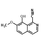 CAS 登录号：654077-41-5， 8-羟基-7-甲氧基-1-异喹啉甲腈