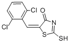 结构式 CAS# 65562-49-4, 5-(2,6-二氯-亚苄基)-2-硫代-噻唑烷-4-酮