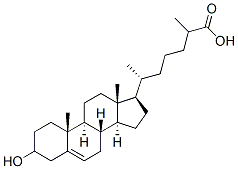 结构式 CAS# 6561-58-6, 3-羟基-5-胆甾烯酸