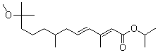 structure of CAS# 65733-16-6, 11-Methoxy-3,7,11-Trimethyl-(2E,4E,7S)-2,4-Dodecadienoic Acid 1-Methylethyl Ester;Propan-2-Yl 11-Methoxy-3,7,11-Trimethyldodeca-2,4-Dienoate;Isopropyl 11-Methoxy-3,7,11-Trimethyl-Dodeca-2,4-Dienoate;Isopropyl (2E,4E)-11-Methoxy-3,7,11-Trimethyl-Dodeca-2,4-Dienoate
