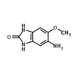 结构式 CAS# 65740-56-9, 5-氨基-6-甲氧基-1,3-二氢-2H-苯并咪唑-2-酮