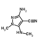 CAS 登录号：65889-75-0， 3-氨基-1-甲基-5-(甲基氨基)-1H-吡唑-4-甲腈
