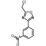 结构式 CAS# 6595-78-4, 5-(氯甲基)-3-(3-硝基苯基)-1,2,4-恶二唑