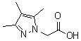 structure of CAS# 66053-93-8, (3,4,5-Trimethyl-1H-pyrazol-1-yl)acetic acid;(3,4,5-Trimethyl-pyrazol-1-yl)-acetic acid;2-(3,4,5-trimethylpyrazolyl)acetic acid;BAS 09914765