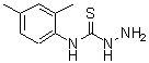 结构式 CAS# 66298-09-7, N-(2,4-二甲基苯基)肼基硫代甲酰胺