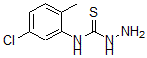 结构式 CAS# 66298-10-0, N-(5-氯-2-甲基苯基)-肼基硫代甲酰胺