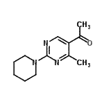 结构式 CAS# 66373-33-9, 1-[4-甲基-2-(1-哌啶基)-5-嘧啶基]乙酮