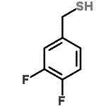 structure of CAS# 666752-97-2, (3,4-Difluorophenyl)methanethiol;(3,4-difluorophenyl)methane-1-thiol;3,4-Difluorobenzyl mercaptan;ZINC04244664