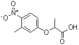 structure of CAS# 667412-76-2, 2-(3-Methyl-4-nitrophenoxy)propanoic acid;2-(3-Methyl-4-nitrophenoxy)propanoic acid;MFCD03422217
