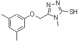structure of CAS# 667413-37-8, 5-[(3,5-Dimethylphenoxy)methyl]-4-methyl-4H-1,2,4-triazole-3-thiol;5-(3,5-Di<wbr>methyl-ph<wbr>enoxymeth<wbr>yl)-4-met<wbr>hyl-4H-[1<wbr>,2,4]tria<wbr>zole-3-th<wbr>iol;5-[(3,5-d<wbr>imethylph<wbr>enoxy)met<wbr>hyl]-4-me<wbr>thyl-1,2,<wbr>4-triazol<wbr>e-3-thiol;5-[(3,5-D<wbr>imethylph<wbr>enoxy)met<wbr>hyl]-4-me<wbr>thyl-4H-1<wbr>,2,4-tria<wbr>zole-3-th<wbr>iol