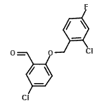 结构式 CAS# 667436-66-0, 5-氯-2-[(2-氯-4-氟苄基)氧基]苯甲醛