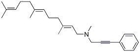 CAS 登录号：66842-86-2， N-甲基-N-(3-苯基丙烷-2-炔基)(3,7,11-三甲基-2,6,10-十二碳三烯基)胺