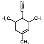 CAS 登录号：66848-43-9， 2,4,6-三甲基-3-环己烯-1-甲腈