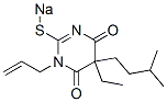 CAS 登录号：66941-64-8， 1-烯丙基-5-乙基-5-异戊基-2-钠硫基-4,6(1H,5H)-嘧啶二酮