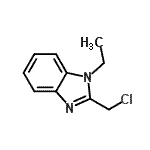 structure of CAS# 66947-93-1, 2-(Chloromethyl)-1-ethyl-1H-benzimidazole;2-(chloromethyl)-1-ethyl-1H-benzimidazole;2-(chloromethyl)-1-ethyl-1H-benzo[d]imidazole
