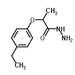 structure of CAS# 669705-42-4, 2-(4-Ethylphenoxy)propanehydrazide;2-(4-ethylphenoxy)propanehydrazide;2-(4-Ethylphenoxy)propanohydrazide;MFCD03423131