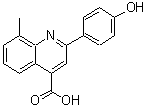 结构式 CAS# 669726-20-9, 2-(4-羟基苯基)-8-甲基-4-喹啉羧酸