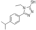 结构式 CAS# 669729-27-5, 4-乙基-5-(4-异丙基苯基)-4H-1,2,4-三唑-3-硫醇