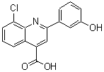 structure of CAS# 669739-31-5, 8-Chloro-2-(3-hydroxyphenyl)-4-quinolinecarboxylic acid;4-quinolinecarboxylic acid, 8-chloro-2-(3-hydroxyphenyl);8-Chloro-2-(3-hydroxyphenyl)quinoline-4-carboxylic acid;8-CHLORO-2-(3-HYDROXY-PHENYL)-QUINOLINE-4-CARBOXYLIC ACID