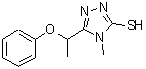 结构式 CAS# 669750-24-7, 4-甲基-5-(1-苯氧基乙基)-4H-1,2,4-三唑-3-硫醇