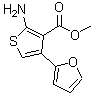 structure of CAS# 670271-04-2, Methyl 2-amino-4-(2-furyl)-3-thiophenecarboxylate;methyl 2-amino-4-(2-furyl)-3-thiophenecarboxylate;methyl 2-amino-4-(furan-2-yl)thiophene-3-carboxylate;MFCD03422510
